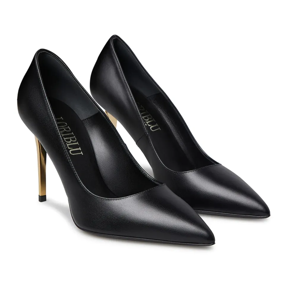 Golden Metal Design Heeled Pumps