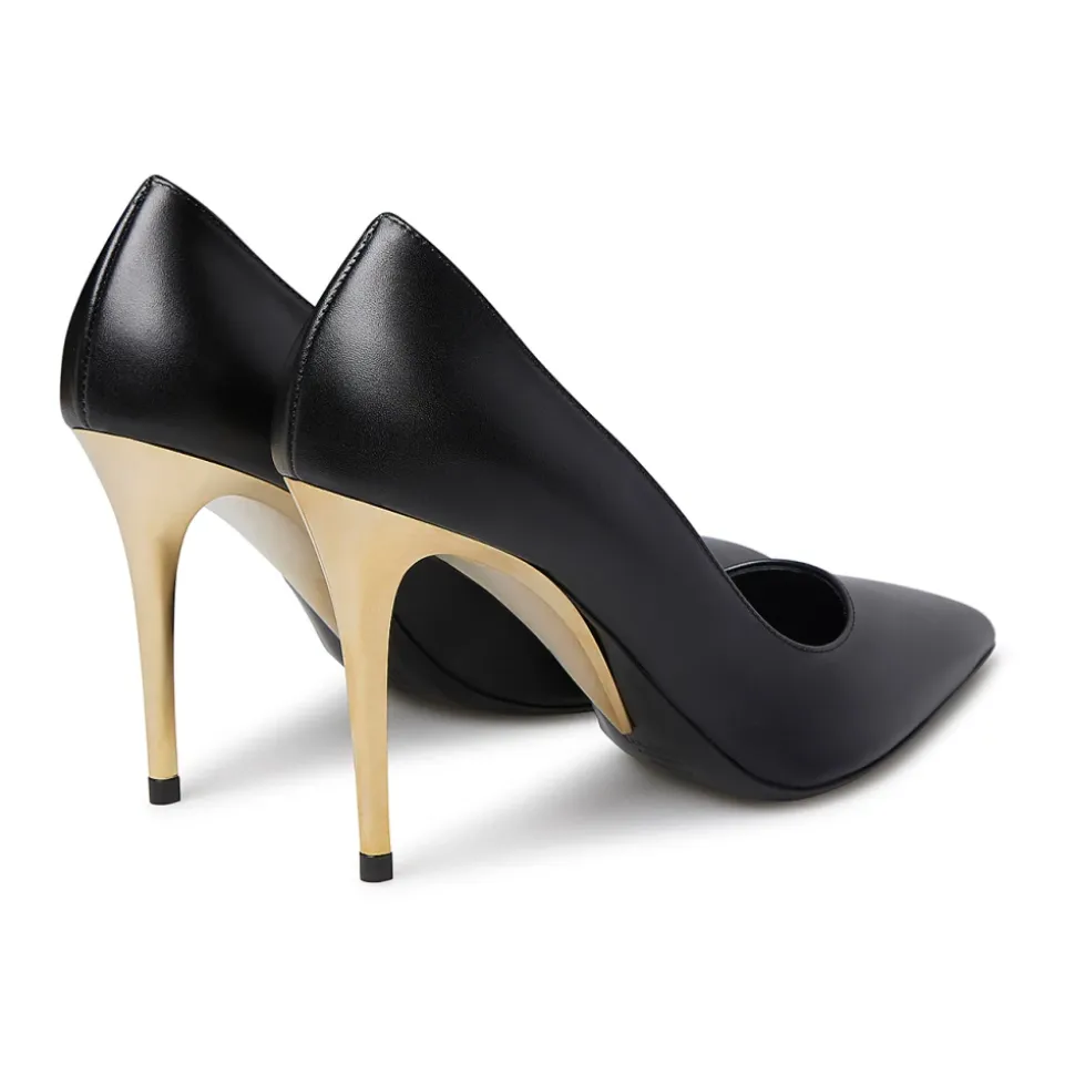 Golden Metal Design Heeled Pumps