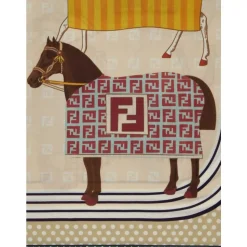 Horse All Over 60x60 Foulard