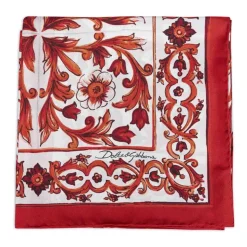 Jedwabna Apaszka Twill z Nadrukiem Majolica