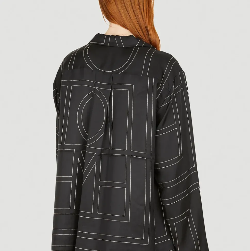 Jedwabna Koszula z Monogramem