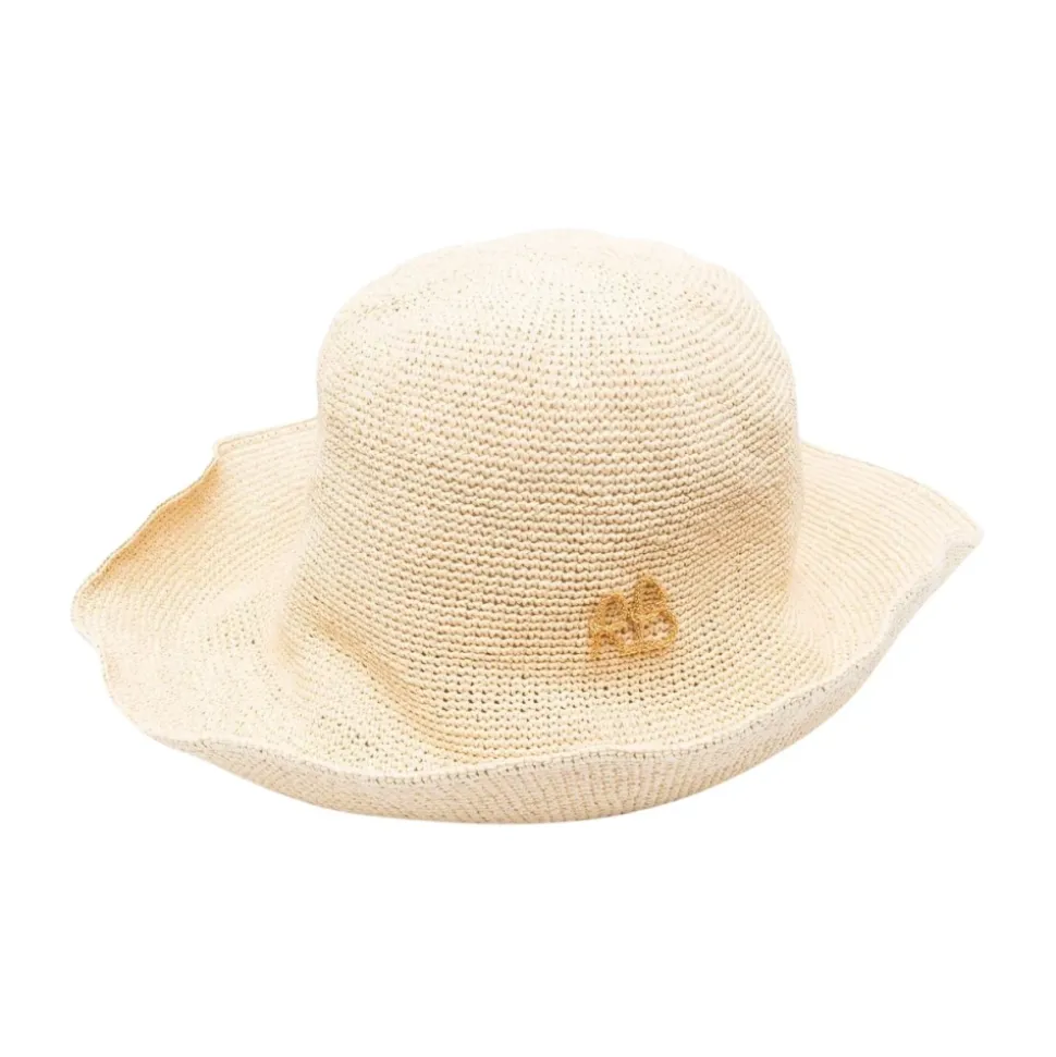 Kapelusz typu bucket z tkanej słomy