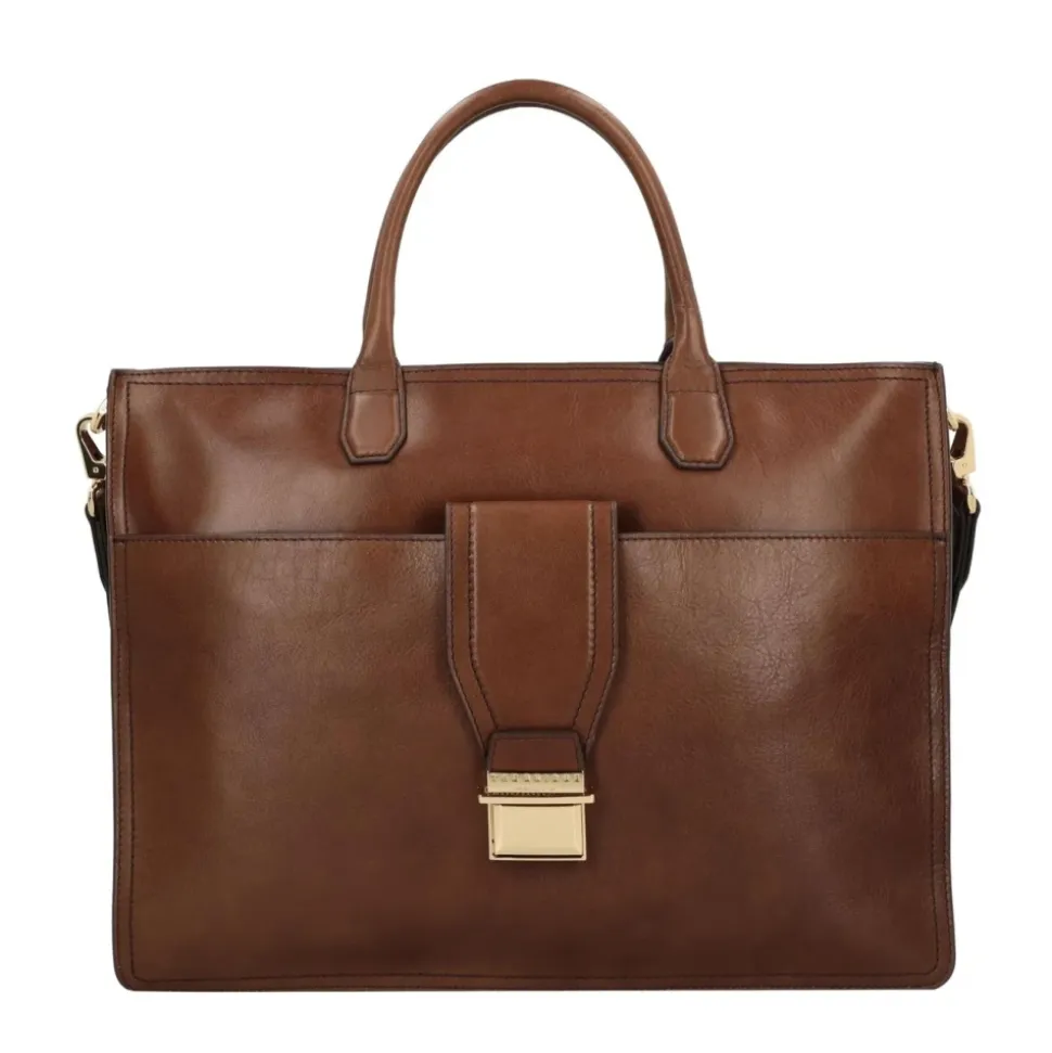 Klasyczna Skórzana Torba Kurierka Brązowa Unisex