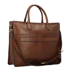 Klasyczna Skórzana Torba Kurierka Brązowa Unisex