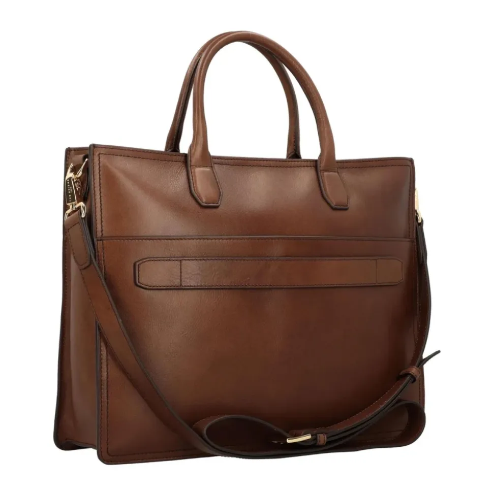 Klasyczna Skórzana Torba Kurierka Brązowa Unisex