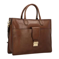 Klasyczna Skórzana Torba Kurierka Brązowa Unisex
