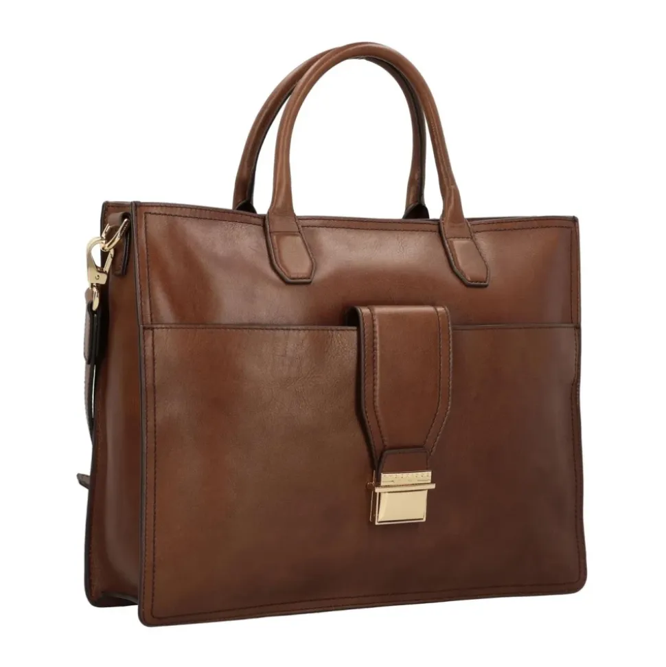 Klasyczna Skórzana Torba Kurierka Brązowa Unisex