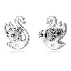 Kolczyki Damskie Łabędź Biały Rodowany SWAN 5647873