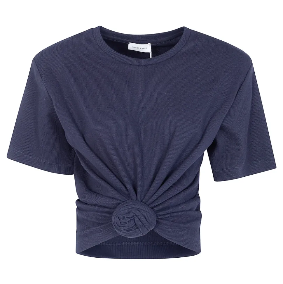 Krótki T-shirt z wiązaniem