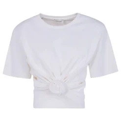 Krótki T-shirt z wiązaniem