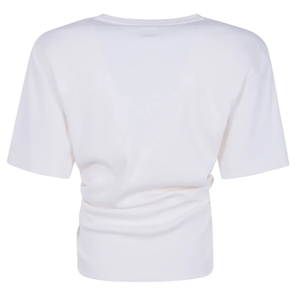 Krótki T-shirt z wiązaniem