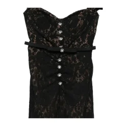 Lace Button Midi Dress