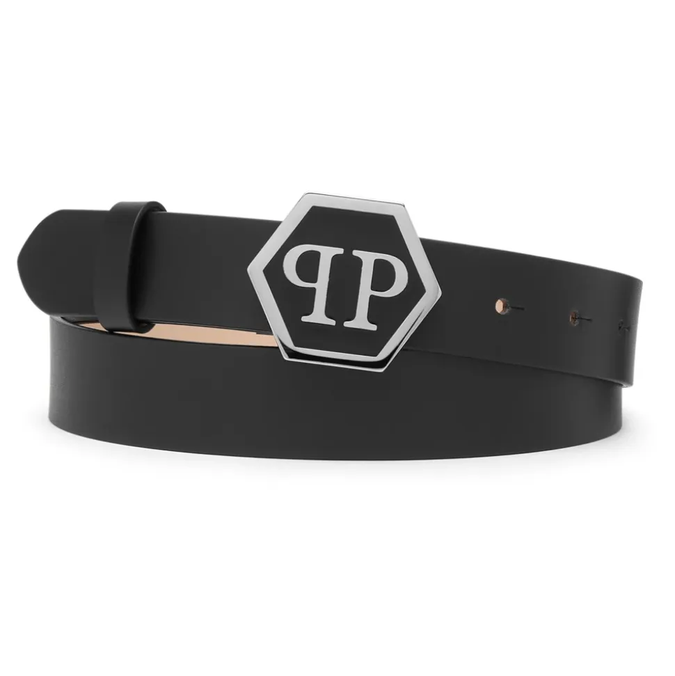 Leather Belt Hexagon