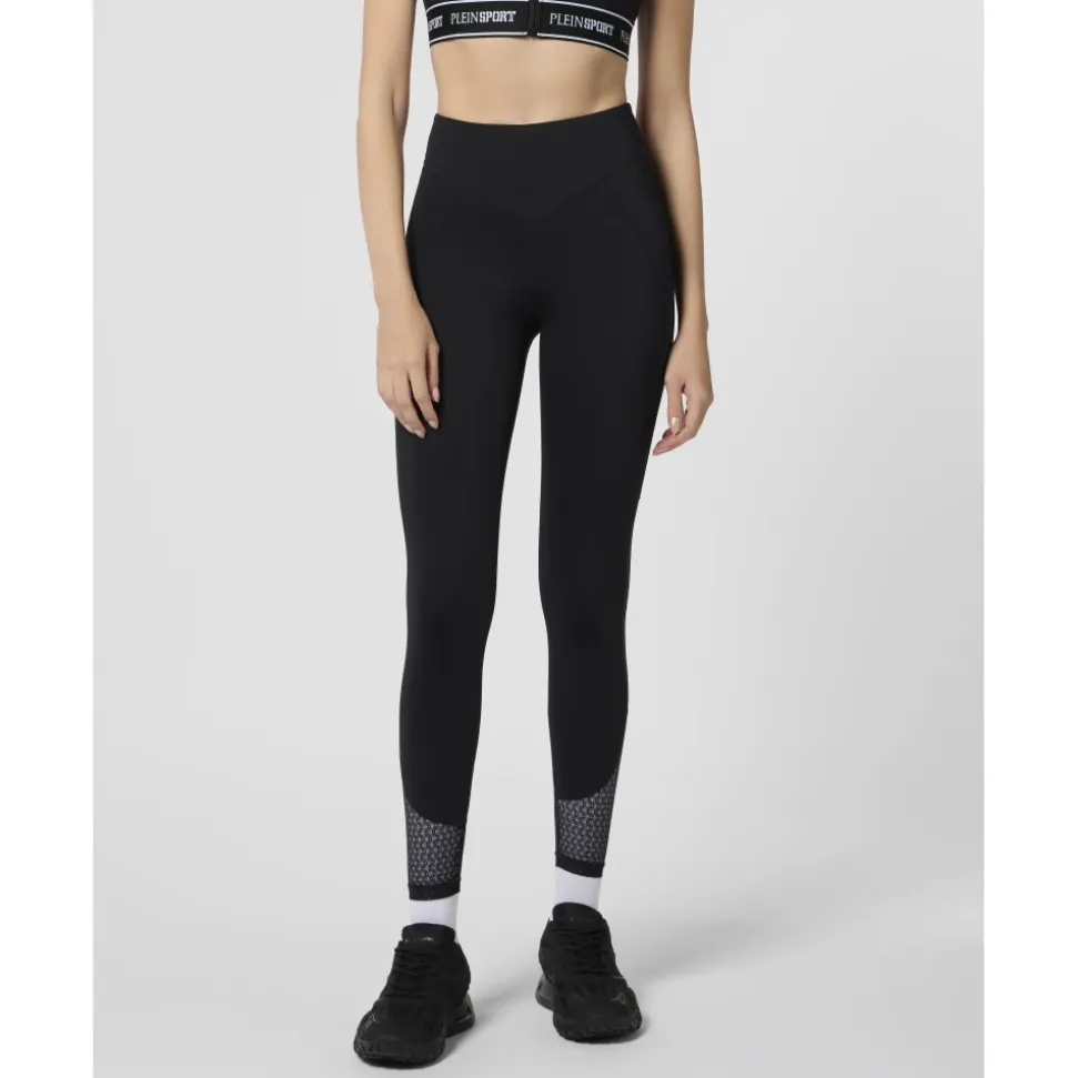 Legginsy z siateczkowymi wstawkami