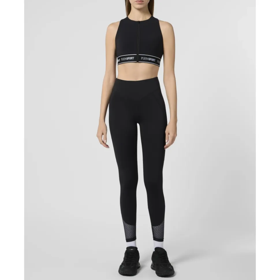 Legginsy z siateczkowymi wstawkami