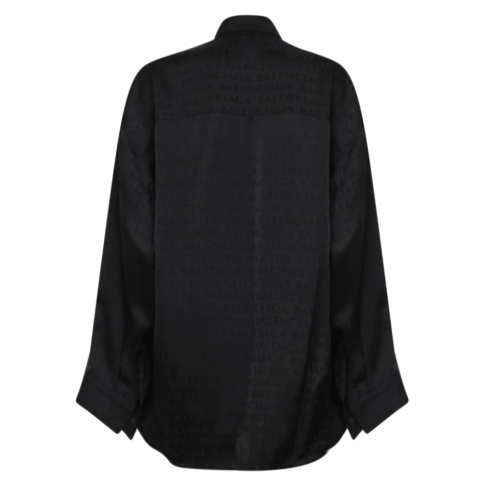 Logo Jacquard Satin Shirt
