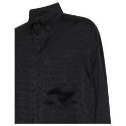 Logo Jacquard Satin Shirt