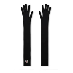 Logo Patch Virgin Wool Long Gloves