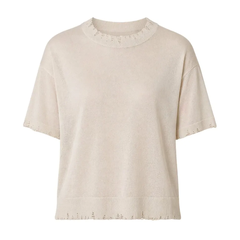 Maglia girocollo Damage Lurex