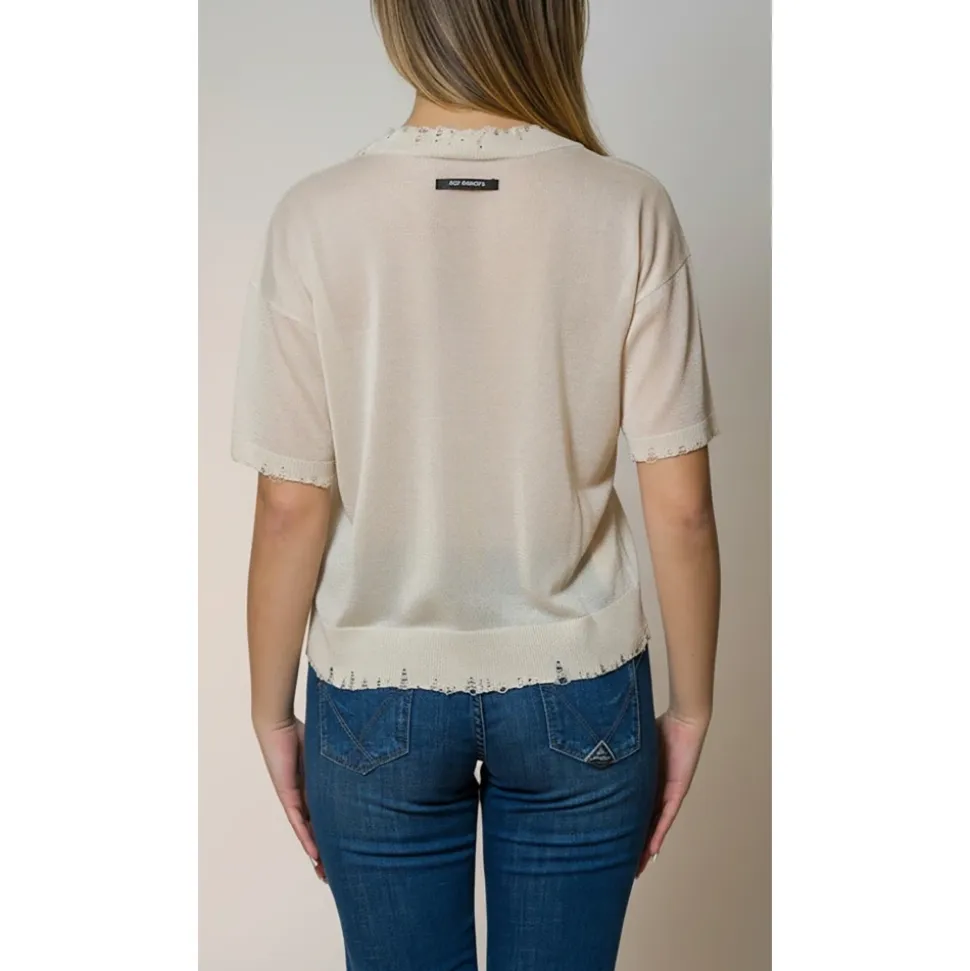 Maglia girocollo Damage Lurex