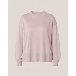 Maglia girocollo manica lunga damage lurex