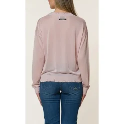 Maglia girocollo manica lunga damage lurex