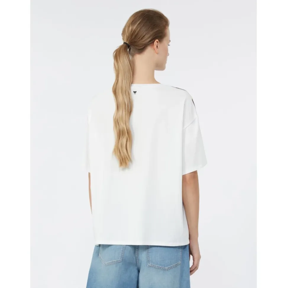 Maglia Over z Panelem z Nadrukiem