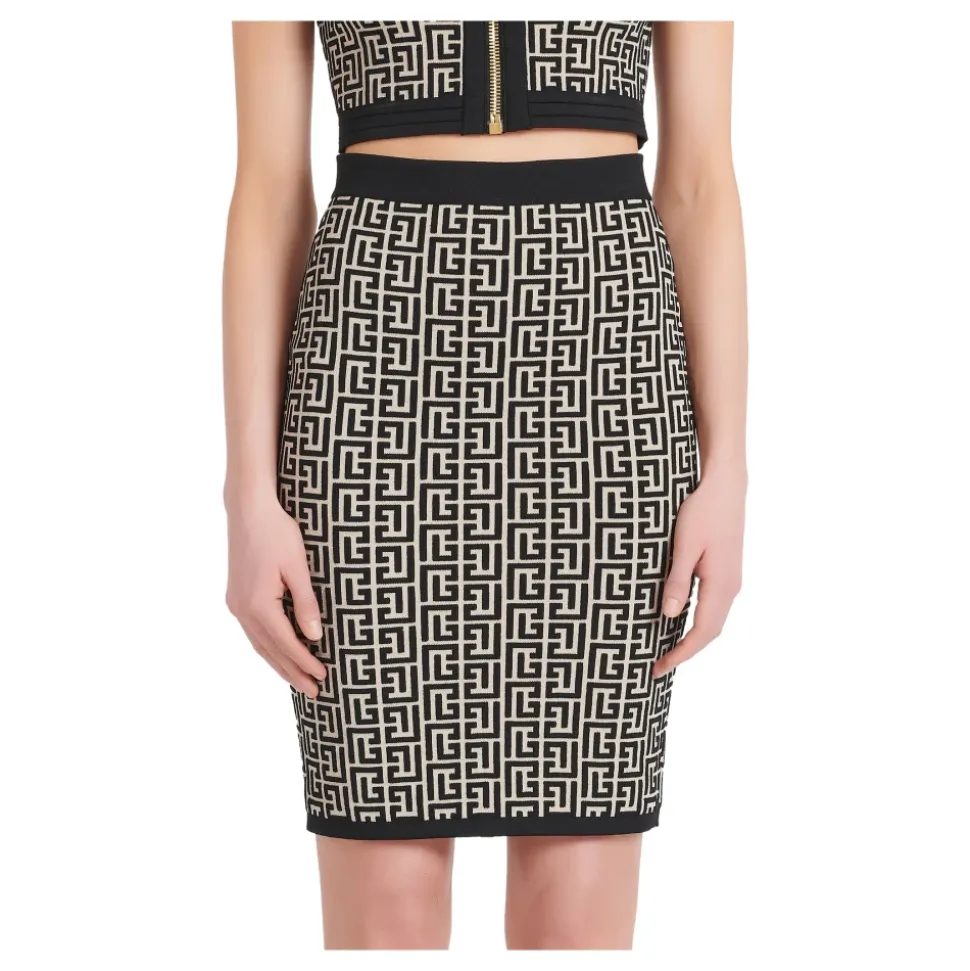 Monogram Knit Skirt