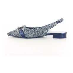 Niebieskie Buty Damskie Stylowy Model