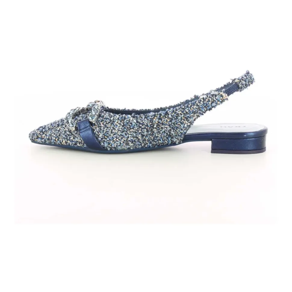 Niebieskie Buty Damskie Stylowy Model