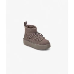 Niskie Platformy Taupe Zimowe Buty
