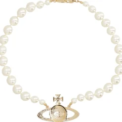 One Row Pearl Bas Relief Choker