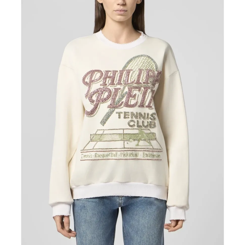Open Back Sweatshirt Tennis Club