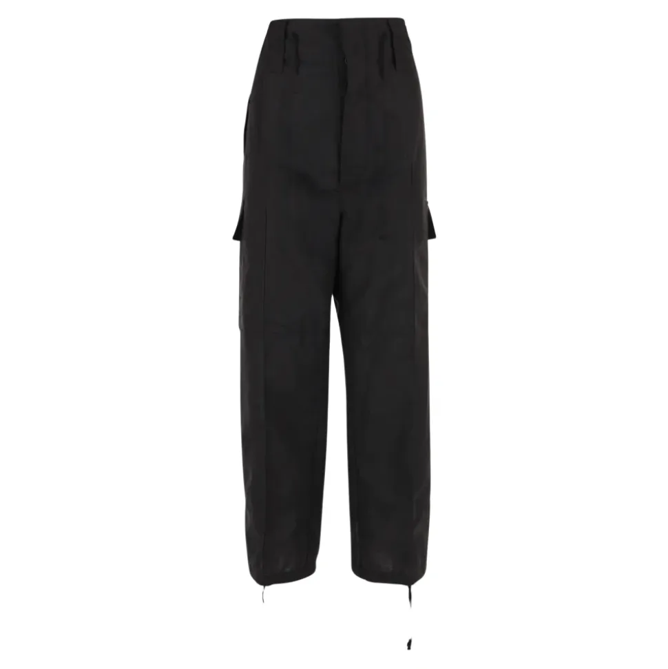 Oversized Spodnie z Mieszanki Lnu