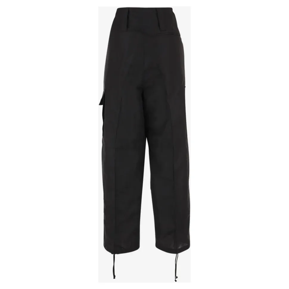 Oversized Spodnie z Mieszanki Lnu