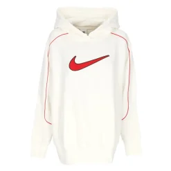 Oversize Swoosh Hoodie Czerwony