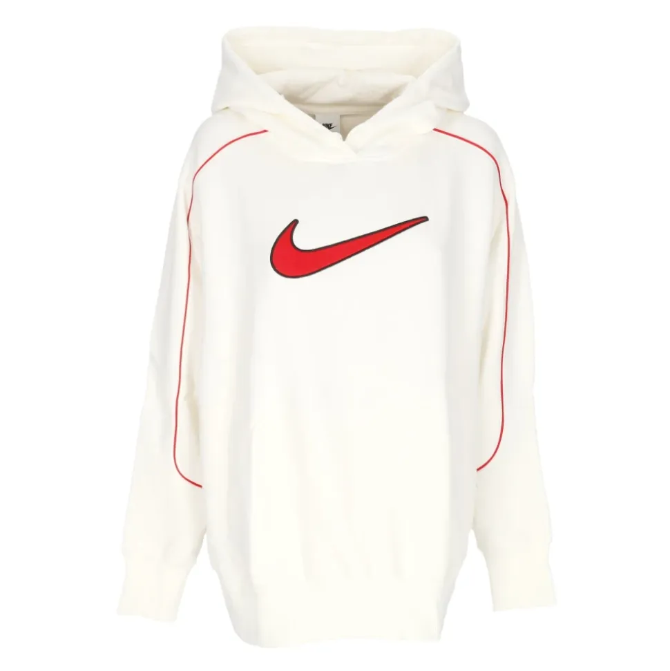 Oversize Swoosh Hoodie Czerwony