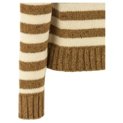 Pasiasty sweter z czystej wełny