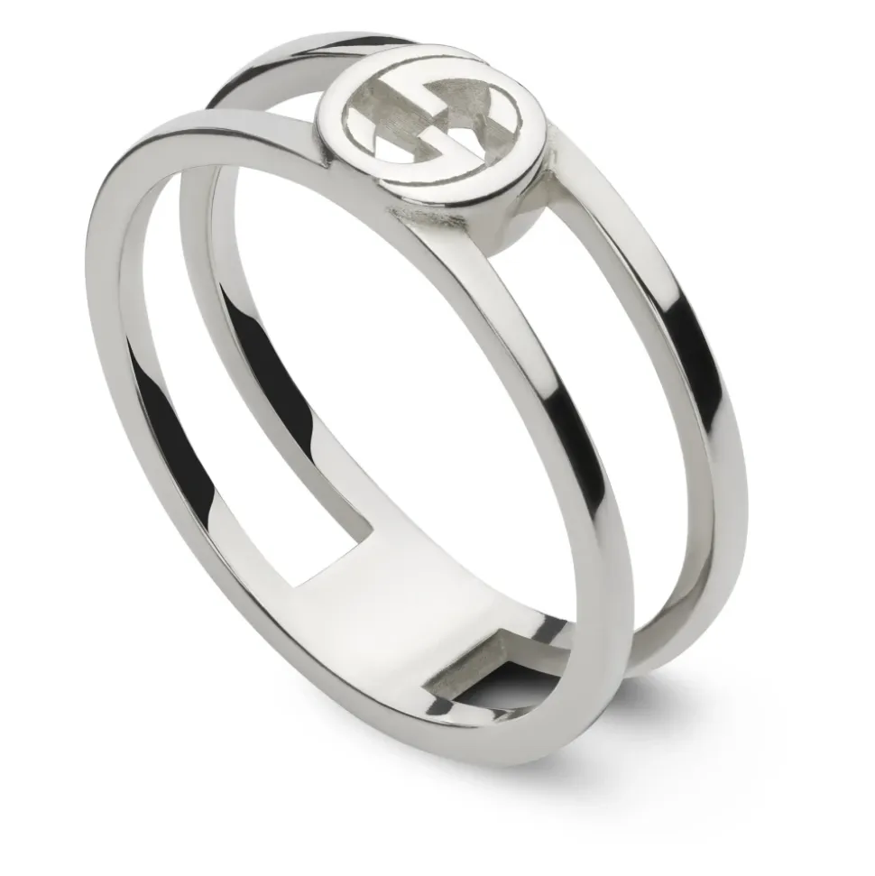Pierścień Interlocking Interlocking G ze srebra próby 925 mały 6mm