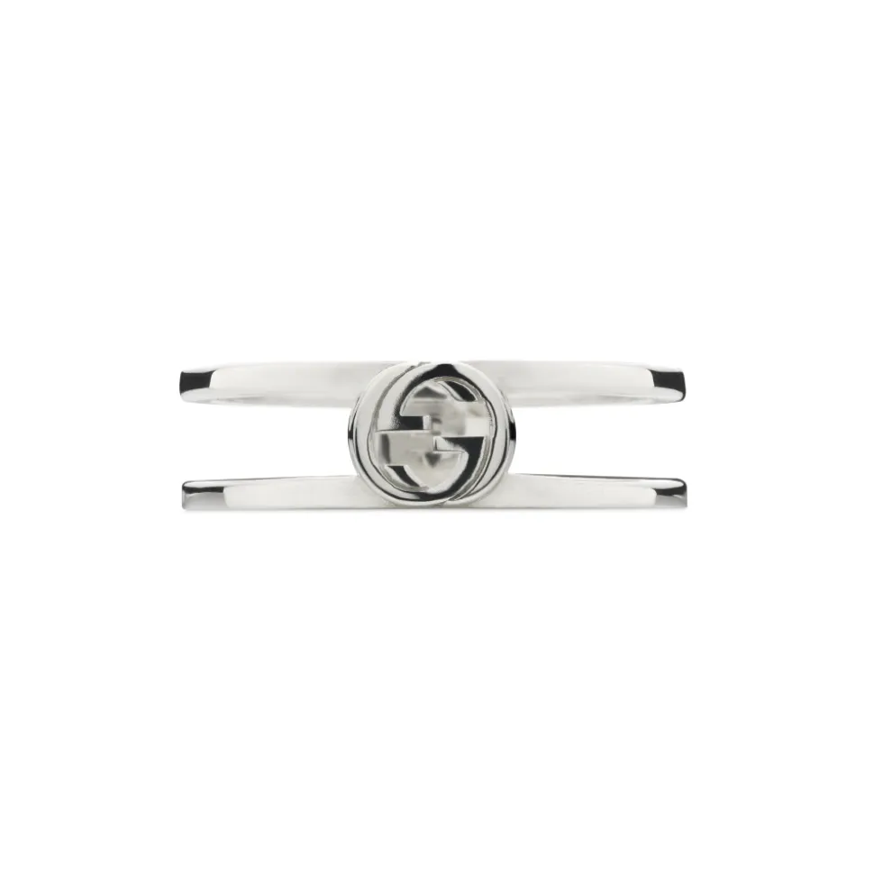 Pierścień Interlocking Interlocking G ze srebra próby 925 mały 6mm