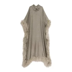 Printed Silk Twill Long Dress