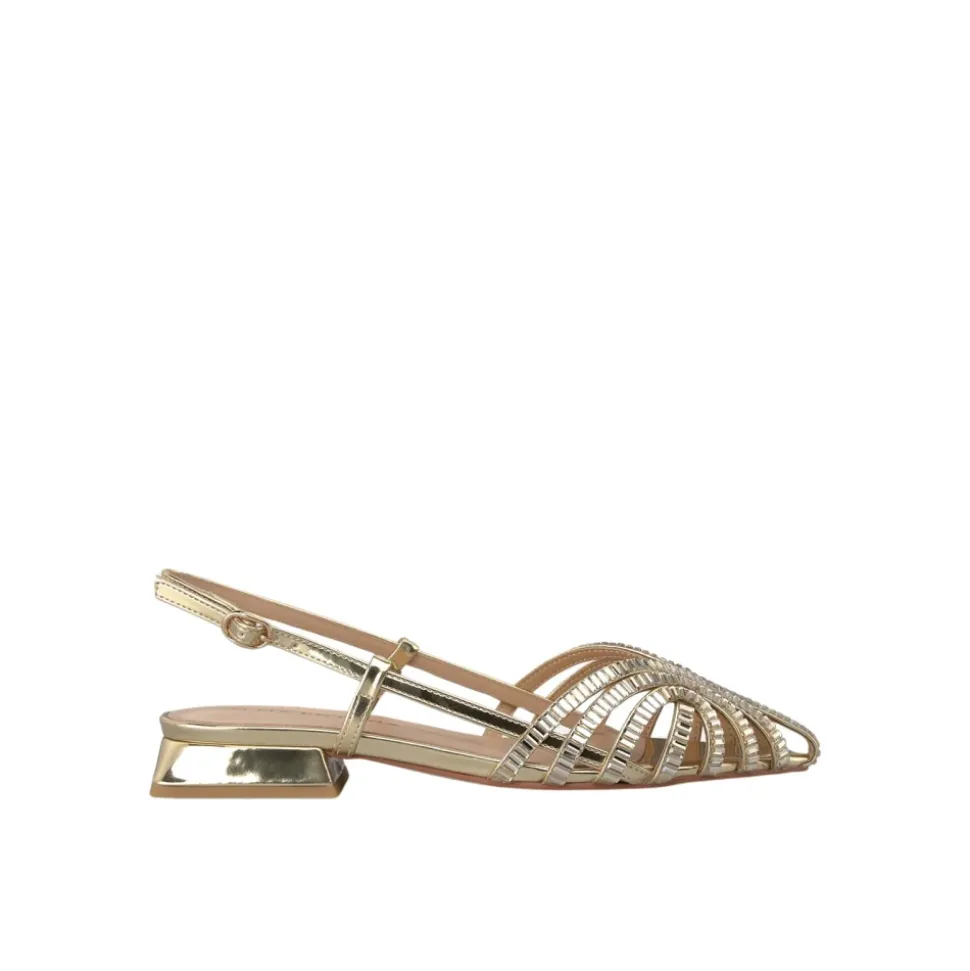 Rhinestone cage sandals
