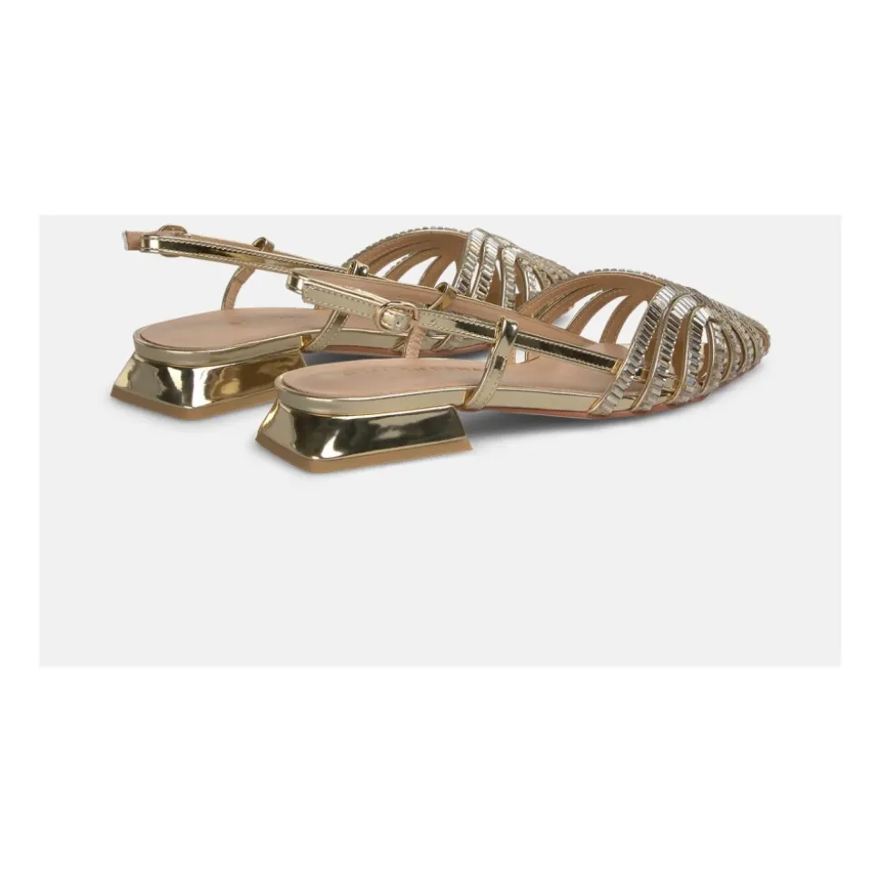Rhinestone cage sandals