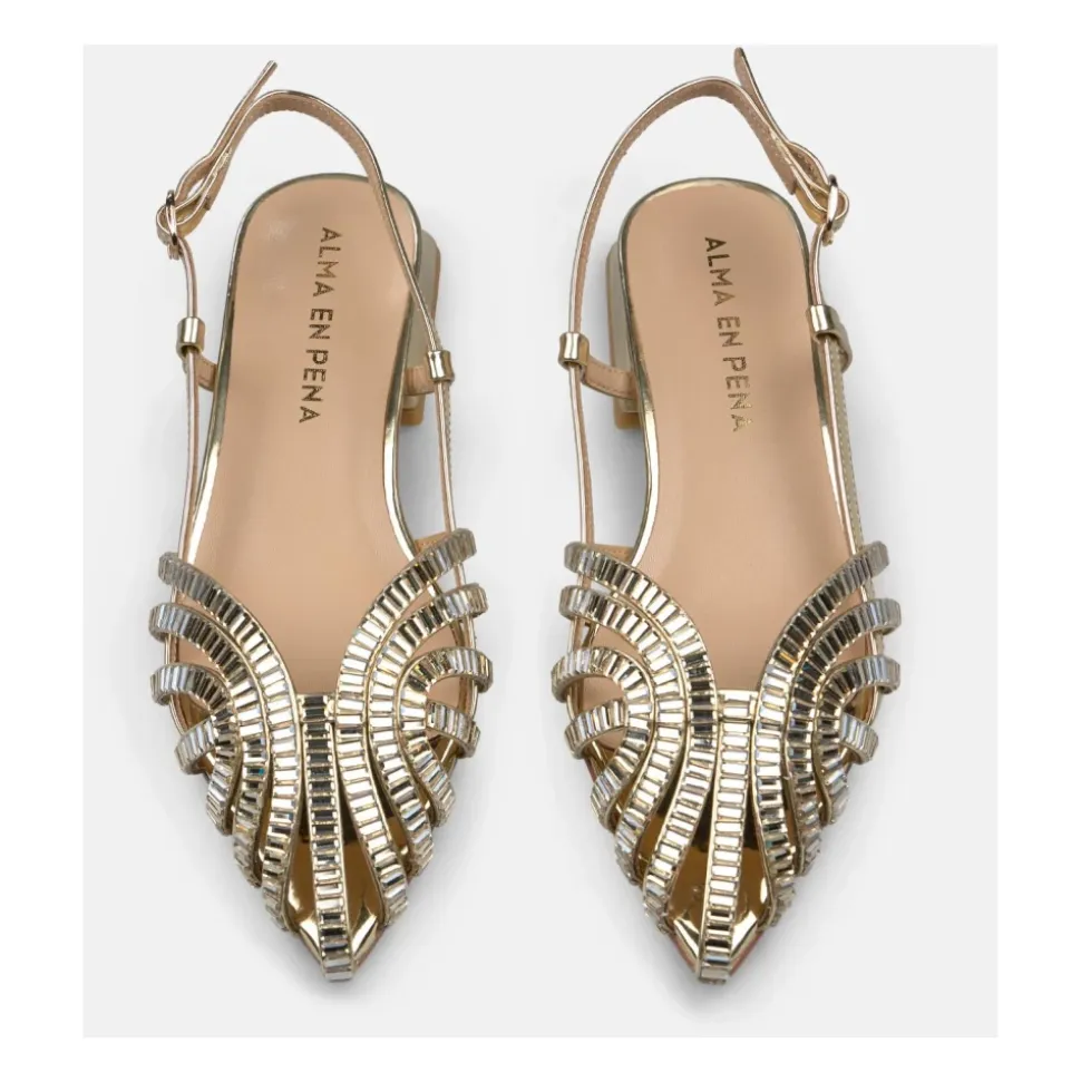 Rhinestone cage sandals