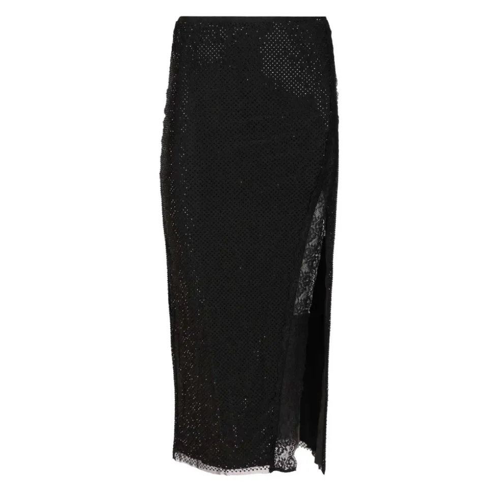 Rhinestone Midi Skirt