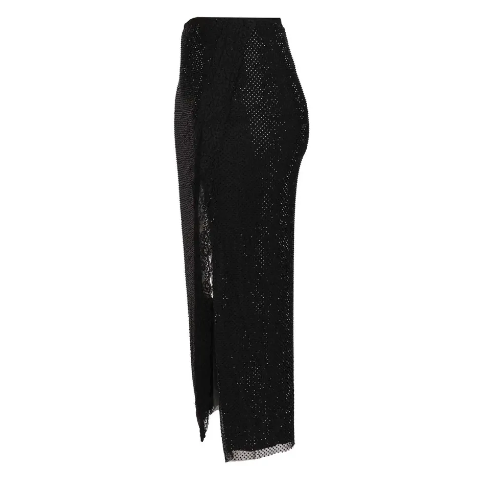 Rhinestone Midi Skirt