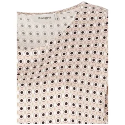 Różowy Sweter Geometria Wełna Wiskoza