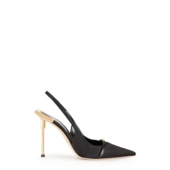 Satinowe Czółenka Slingback