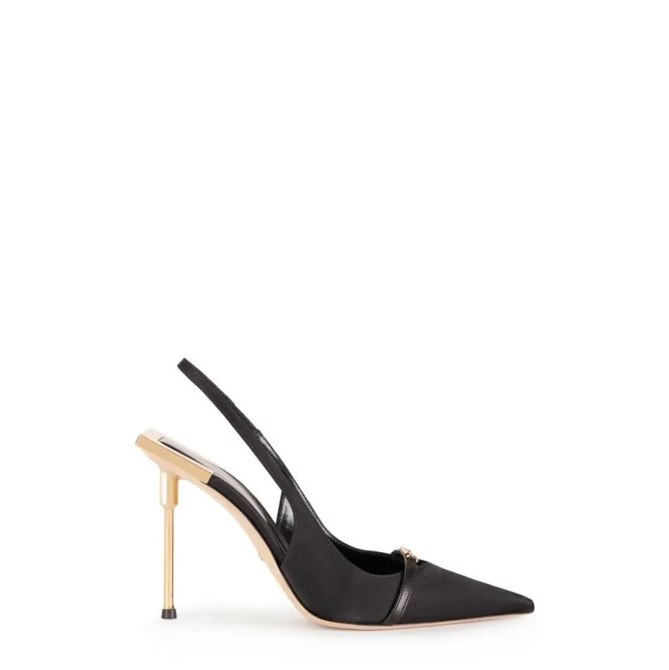 Satinowe Czółenka Slingback