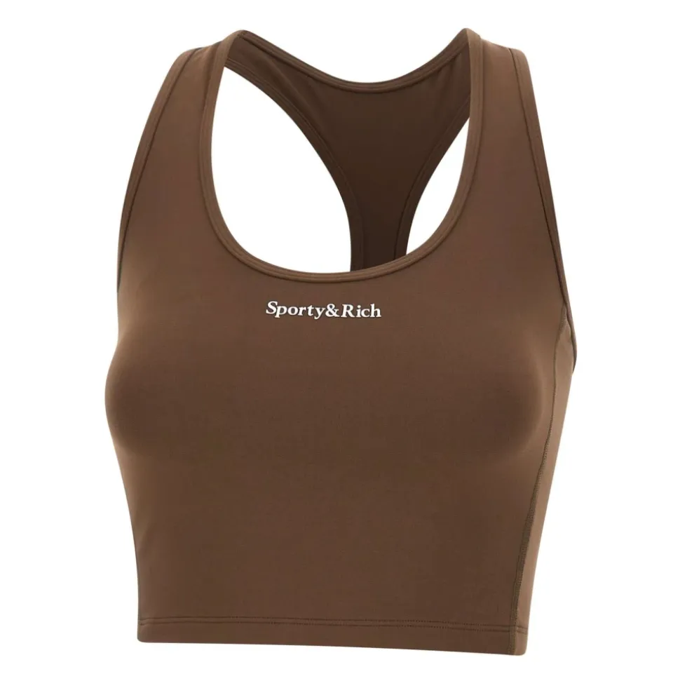 Serif Logo Sports Cropped Tank